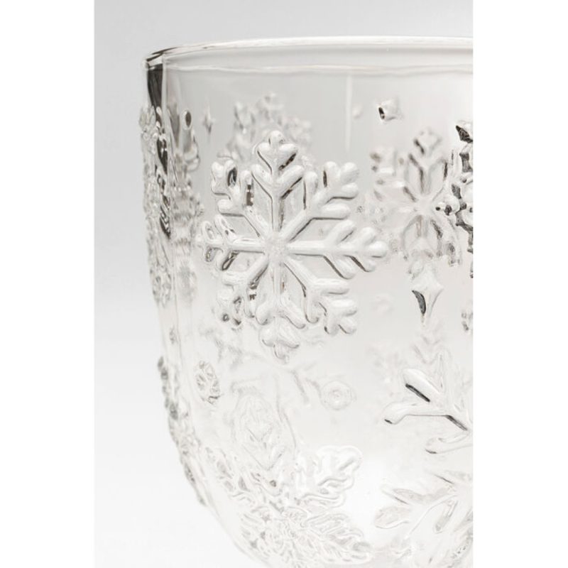 Wine Glass Ice Flowers Clear (2)