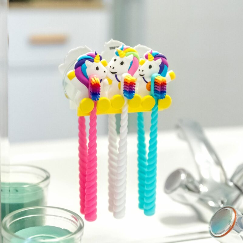 3 Toothbrushes Holder Unicorn (2)