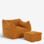 Armchair sponge set terracotta