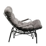 Armchair + stool vienna swing grey (2)