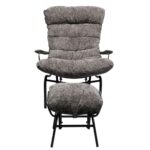 Armchair + stool vienna swing grey (3)