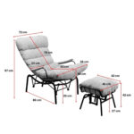 Armchair + stool vienna swing grey (4)