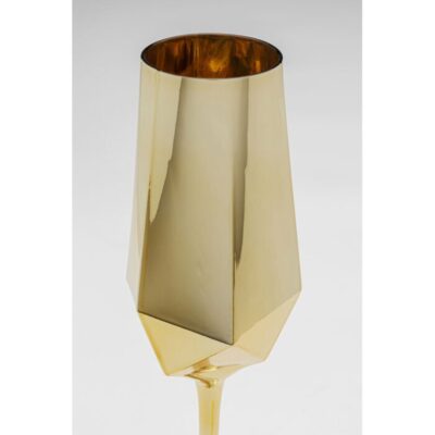 Champagne Glass Diamond Gold (2)
