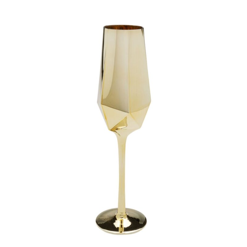 Champagne Glass Diamond Gold