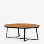 Coffee Table Ovo Walnut Black 121cm