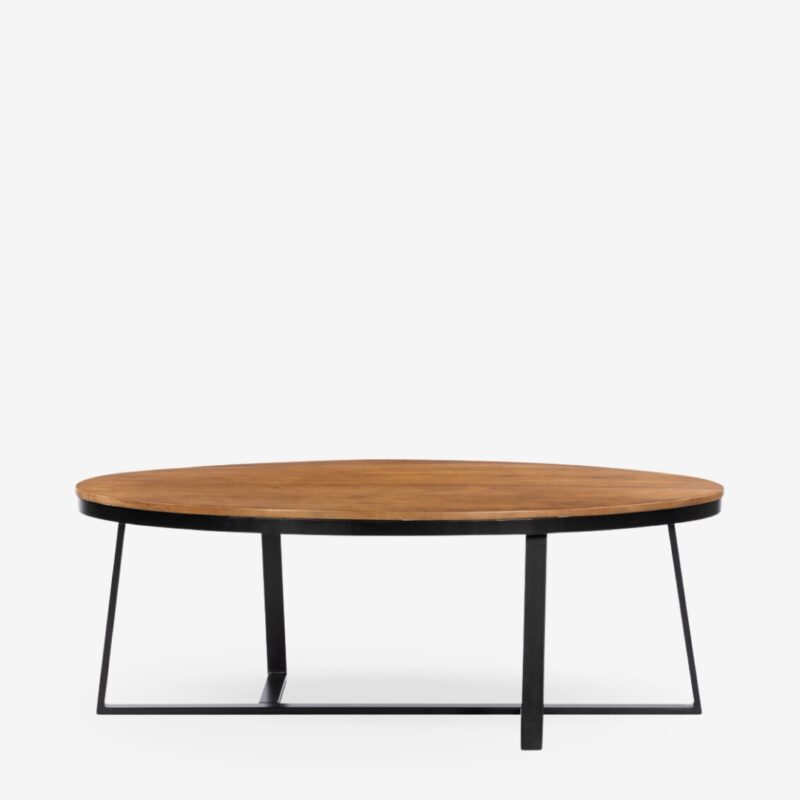 Coffee Table Ovo Walnut Black 121cm (2)