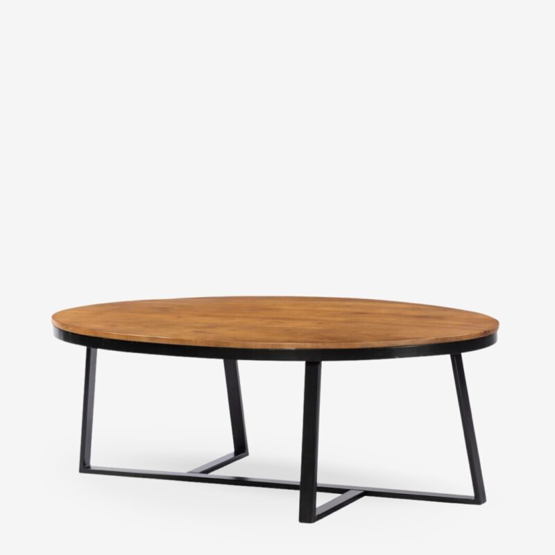 Coffee Table Ovo Walnut Black 121cm