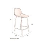 Counter Stool Franky Velvet Petrol 65cm (10)