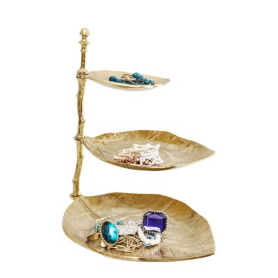 Deco Etagere Leaf Gold