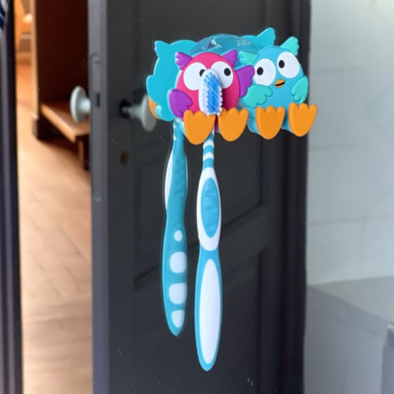 Double Toothbrush Holder Owls (2)