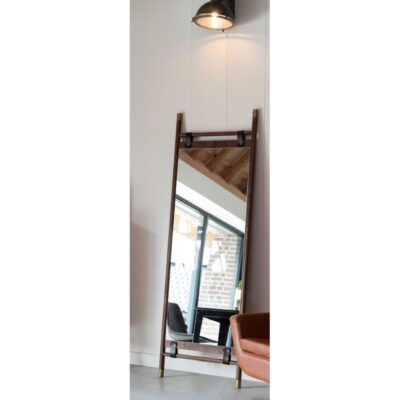 Floor Mirror Monastery Walnut Gold 180cm (2)