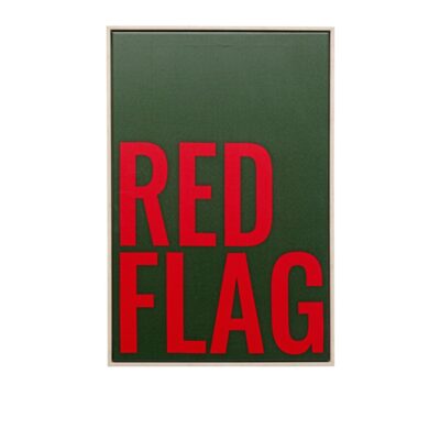 Framed Picture Red Flag 40x60cm