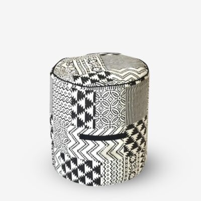 Pouf Island blackwhite Ø40cm 