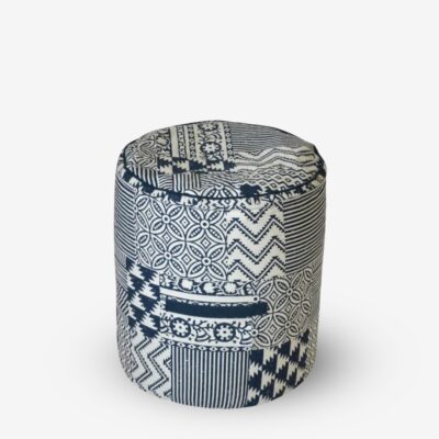 Pouf Island bluewhite Ø40cm 
