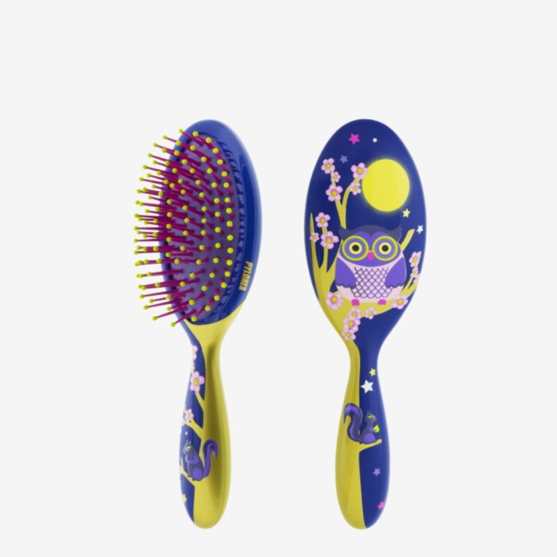 Small Hairbrush Ladypop Blue Owl