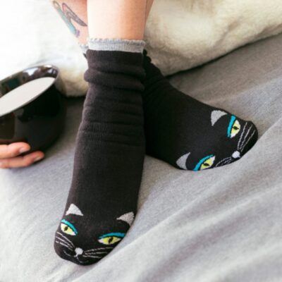 Spiked Socks Black Cat (2)
