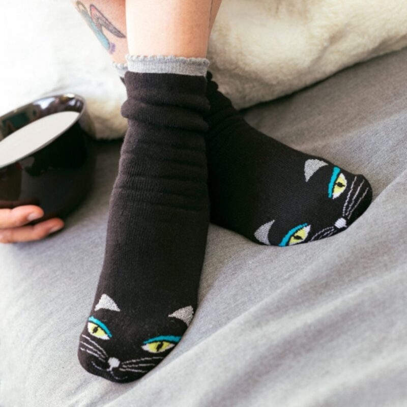 Spiked Socks Black Cat (2)