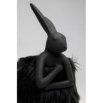 Table Lamp Animal Rabbit Fur Black Gold 50cm (5)
