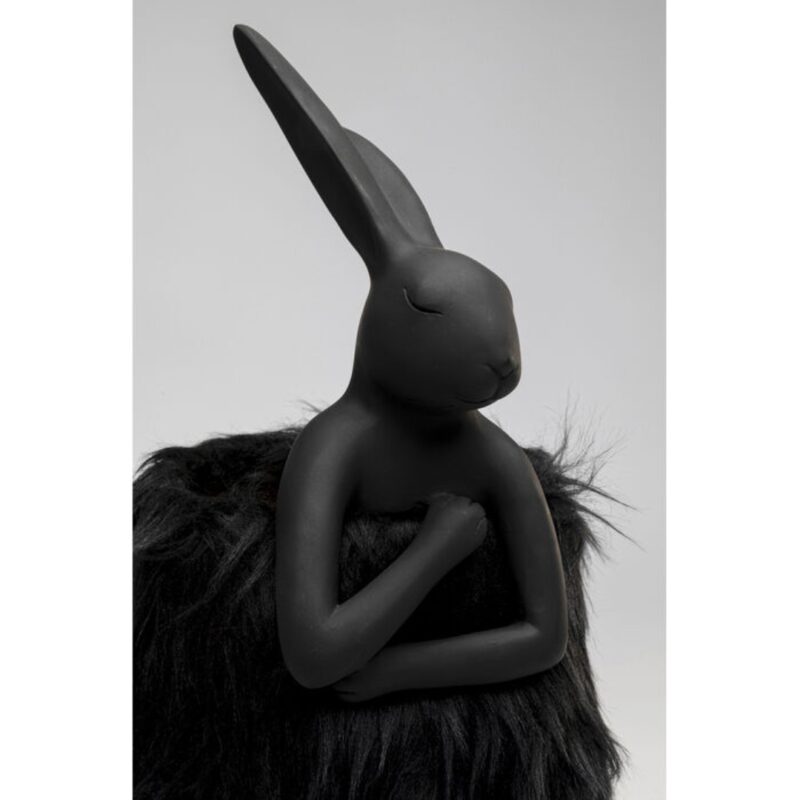 Table Lamp Animal Rabbit Fur Black Gold 50cm (5)