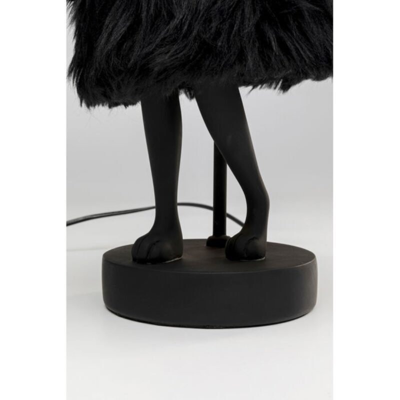 Table Lamp Animal Rabbit Fur Black Gold 50cm (7)