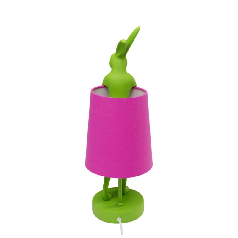 Table Lamp Animal Rabbit Green Pink 50cm (5)