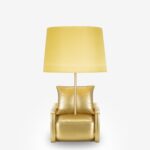 Table Lamp Midcentury Gold 45cm