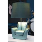 Table Light Midcentury Turquoise 45cm (2)