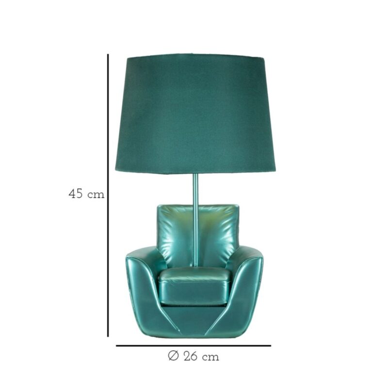 Table Light Midcentury Turquoise 45cm (6)