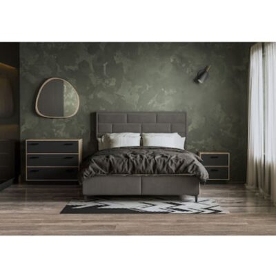 Wall Mirror Salomone Mat Black 57cm  (2)