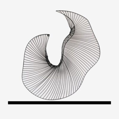 Ѕидна скулптура Swirl Black 75cm