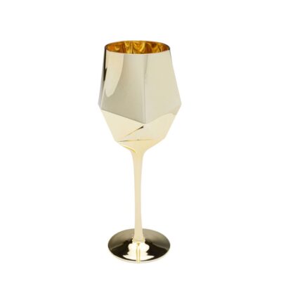 Wine Glass Diamond Gold