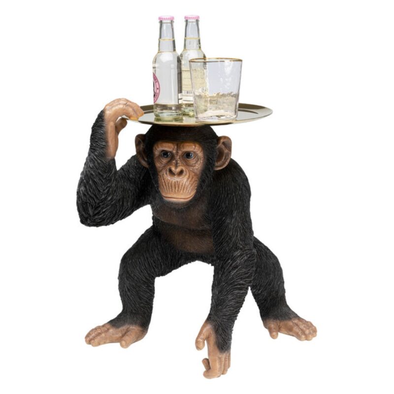 Deco figurine butler playing chimp black 52cm (3)