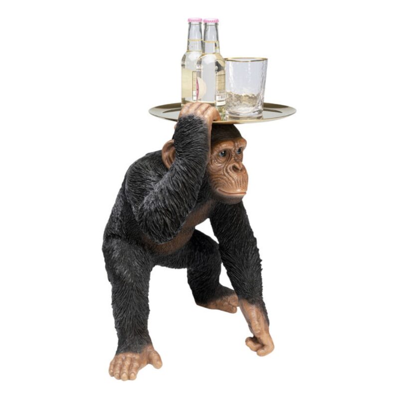 Deco figurine butler playing chimp black 52cm (4)