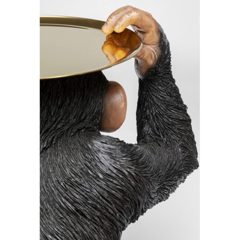 Deco figurine butler playing chimp black 52cm (8)