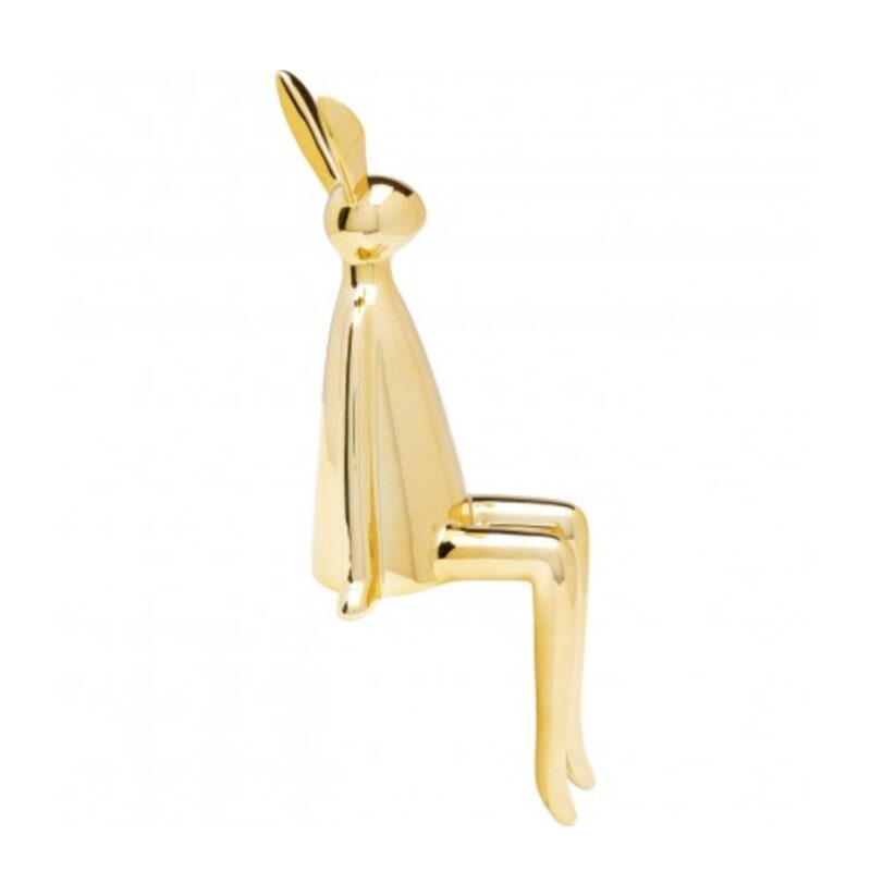 Deco figurine sitting rabbit heart gold 35cm (5)