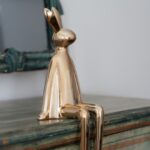 Deco figurine sitting rabbit heart gold 35cm (6)