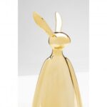 Deco figurine sitting rabbit heart gold 35cm (7)