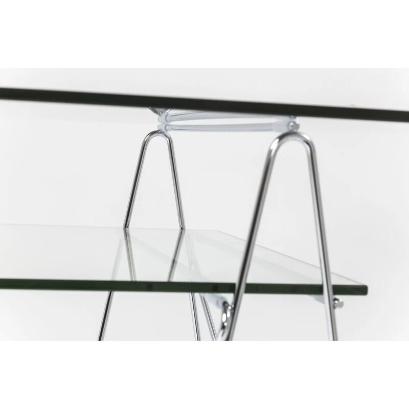 Desk polar chrome 8mm tempered glass (10)