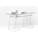 Desk polar chrome 8mm tempered glass (3)