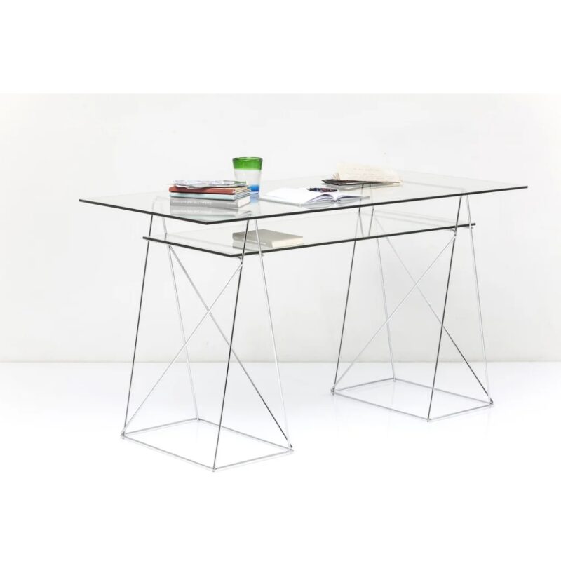 Desk polar chrome 8mm tempered glass (3)