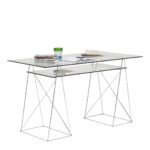 Desk polar chrome 8mm tempered glass (4)