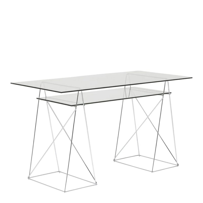 Desk polar chrome 8mm tempered glass (5)
