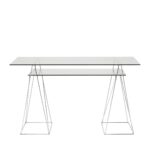 Desk polar chrome 8mm tempered glass (6)