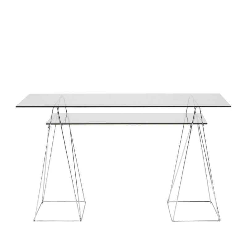 Desk polar chrome 8mm tempered glass (6)