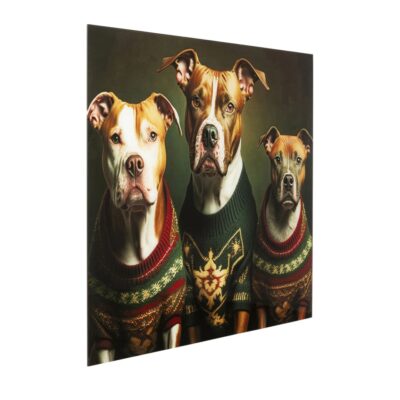 Glass picture dog family 110x90cm (2)