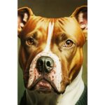 Glass picture dog family 110x90cm (3)