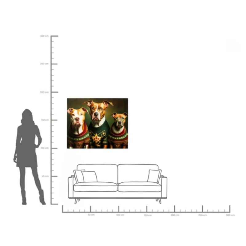 Glass picture dog family 110x90cm (7)