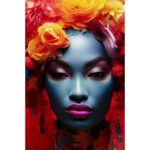 Glass picture flowers dream women 120x80cm (4)