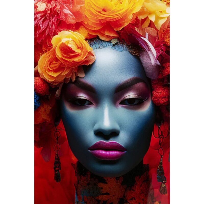 Glass picture flowers dream women 120x80cm (4)