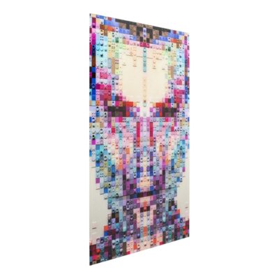 Glass picture pixel face 120x80cm (2)